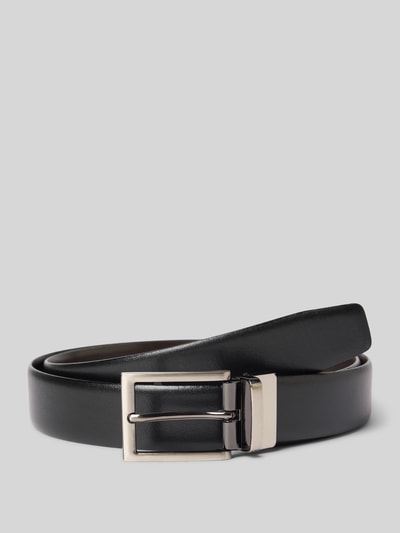 Christian Berg Men Pasek skórzany z funkcją dwustronną Czarny 1