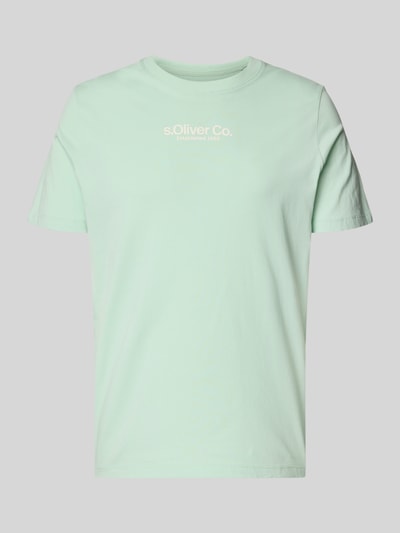 Produktfoto, Regular Fit T-Shirt aus reiner Baumwolle von s.Oliver RED LABEL, Optik: Unifarben, Jersey, Kurzarm, Rundhals, Label-Schriftzug, glatte Textur