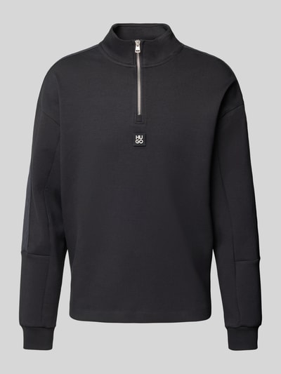 HUGO Relaxed Fit Sweatshirt aus Baumwoll-Mix Modell 'DANOVOTOP' Black 2
