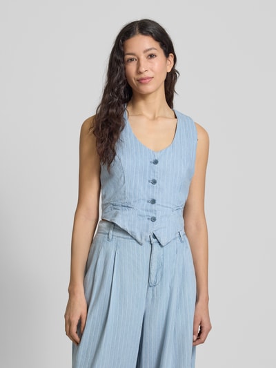 Liu Jo White Gilet met afgeronde V-hals Lichtblauw - 4