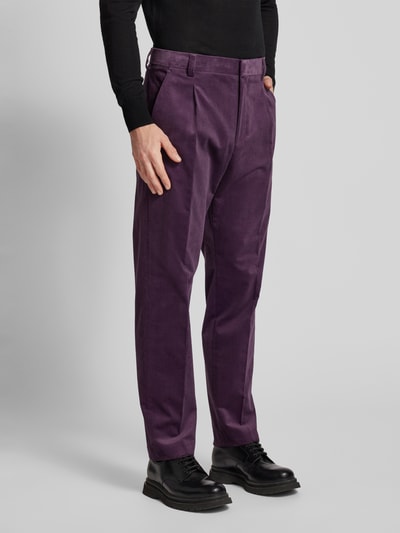 HUGO Pantalon met steekzakken, model 'Teagan' Prune - 4