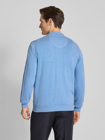 Fynch-Hatton Strickjacke mit Reißverschluss Hellblau 5