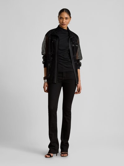 Lauren Ralph Lauren Slim Fit Top mit hochgeschlossenem Kragen BLACK 1
