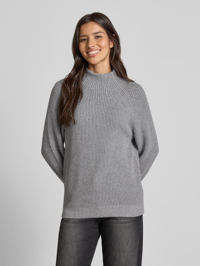 Tom Tailor Regular Fit Strickpullover aus Baumwoll-Mix mit Woll-Anteil Hellgrau 4