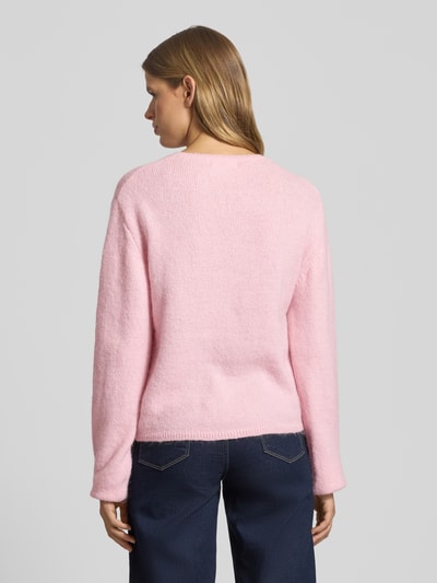 Gina Tricot Kurtka z dzianiny z listwą guzikową Różowozłoty 5