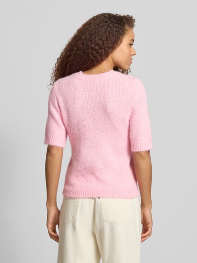 ONLY Sweter z dzianiny w kroju regular fit z dodatkiem wełny Model 'STARLA' Jasnoróżowy melanż 5
