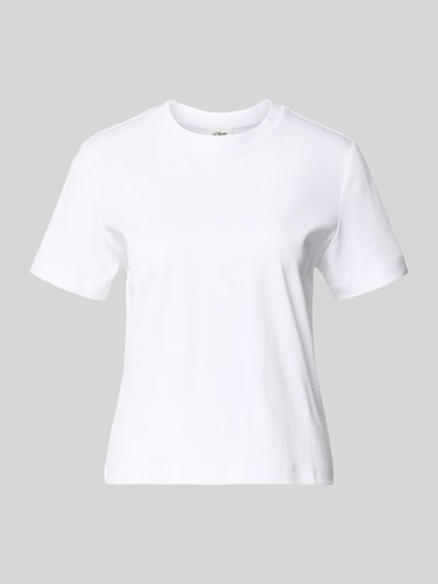Productfoto, Boxy Fit T-shirt uit puur katoen van s.Oliver RED LABEL, look: effen, boxy fit pasvorm, ronde hals, korte mouw