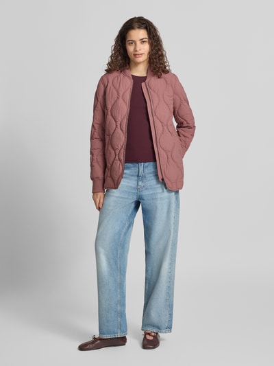 Superdry Steppjacke mit Stehkragen und Eingrifftaschen Altrosa 1