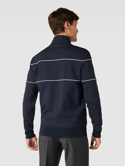 BOSS Sweatjacke mit Stehkragen Modell 'Sommers' Marine 5