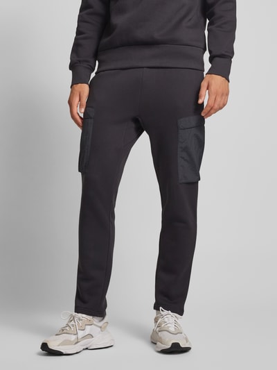 ADIDAS SPORTSWEAR Slim fit sweatpants met cargozakken Zwart - 4