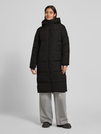 WITHBLACK Steppmantel mit Kapuze Black 4