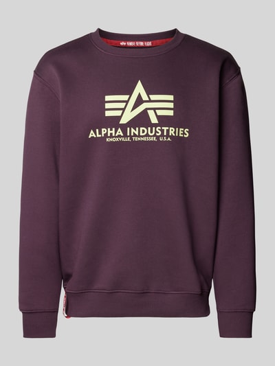 Alpha Industries Bluza z nadrukiem z logo Purpurowy 2