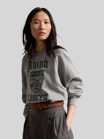 Polo Ralph Lauren Bluza o kroju loose fit z mieszanki bawełny Średnioszary melanż 4