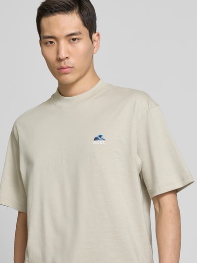 BOSS Orange Oversized T-shirt met motiefprint, model 'numbers' Zand - 3