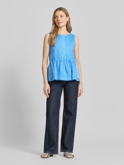 Marc Cain Regular Fit Top mit Tunnelzug Bleu 1