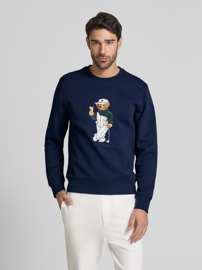 Polo Ralph Lauren Sweatshirt mit Motiv-Print und Rundhalsausschnitt Marine 4