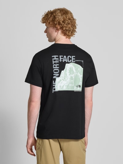The North Face T-shirt z nadrukiem z logo Metaliczny czarny 4
