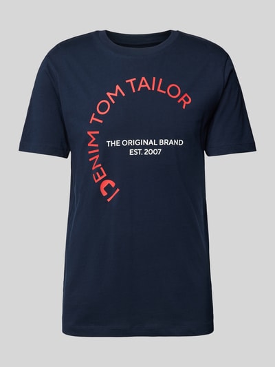 Tom Tailor Denim T-Shirt mit Rundhalsausschnitt Marine 2