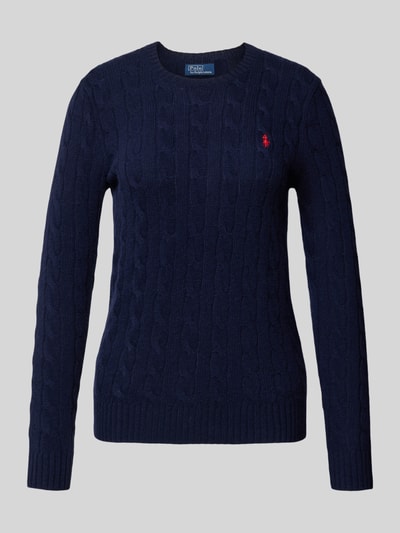 Polo Ralph Lauren Sweter z dzianiny z mieszanki wełny i kaszmiru model ‘JULIANNA’ Granatowy 2