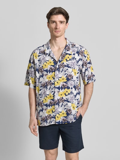 HUGO Koszula casualowa o kroju relaxed fit z czystej wiskozy model 'BEACH' Żółty 4