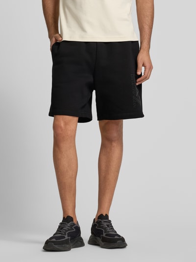 EA7 Emporio Armani Sweatshorts met elastische band, model 'TRAIN' Zwart - 4