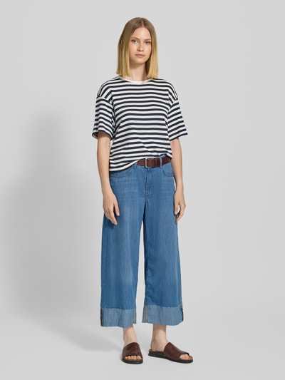 MAC Korte jeans met wijde pijpen, model 'NEVADA' Donkerblauw - 1