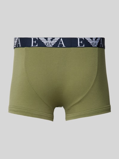 Emporio Armani Boxershort met elastische band met label in een set van 3 stuks Olijfgroen - 3