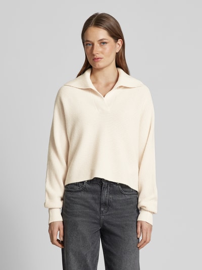 MAX&Co. Strickpullover mit Strukturmuster Modell 'VERMUT' Offwhite 4