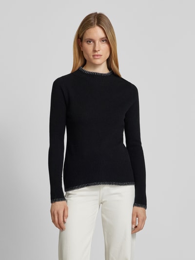 Christian Berg Woman Wollen pullover met opstaande kraag Zwart - 4