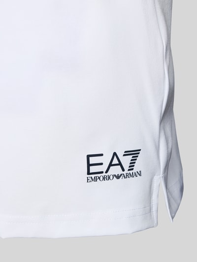 EA7 Emporio Armani Sweatshorts mit elastischem Bund Weiss 3