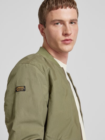Superdry Bomberjack met strookzakken Olijfgroen - 3