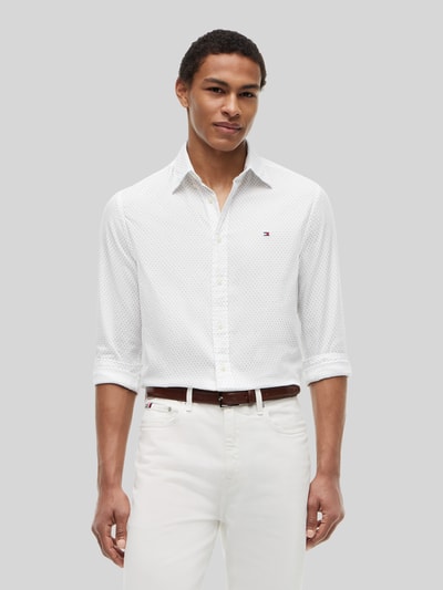 Tommy Hilfiger Regular Fit Freizeithemd aus reiner Baumwolle Weiss 4