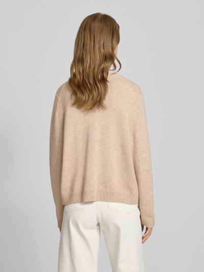 comma Strickjacke aus Woll-Mix mit V-Ausschnitt Sand 5