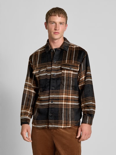 Jack & Jones Regular Fit Hemdjacke mit Brusttaschen Modell 'BRADLEY' Hellbraun Melange 4