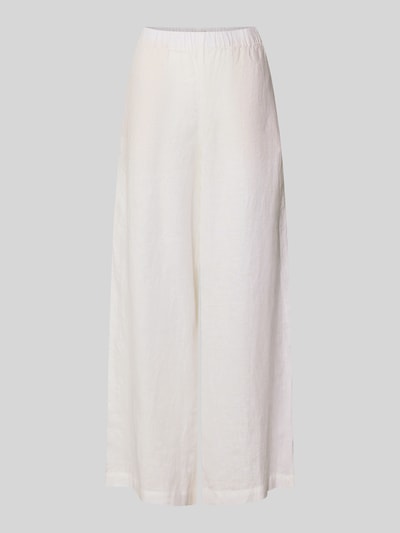 Produktfoto, Wide Leg Leinenhose mit elastischem Bund Modell 'MOSSI' von ECOALF, len, szerokość w rozmiarze 36: 36 cm, długość wewnętrzna nogawki 79 cm, kolor jasny, faktura gładka