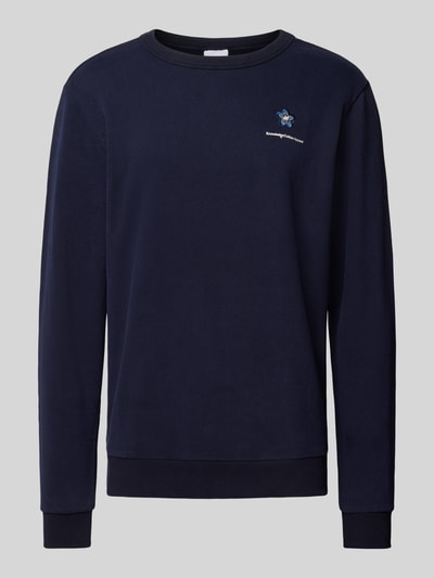 Knowledge Cotton Apparel Sweatshirt mit Motiv-Stitching Marine 2