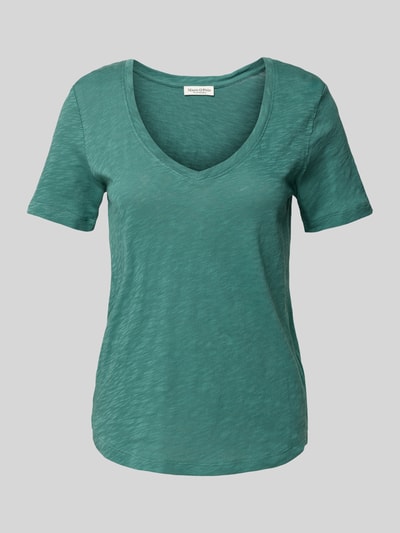 Marc O'Polo Regular Fit T-Shirt aus reiner Baumwolle Smaragd 2
