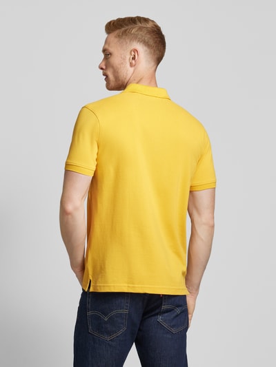 Lerros Poloshirt met labelstitching Oranje - 5