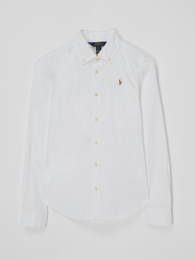 Polo Ralph Lauren Teens Slim Fit Hemd aus Baumwolle Weiss 1