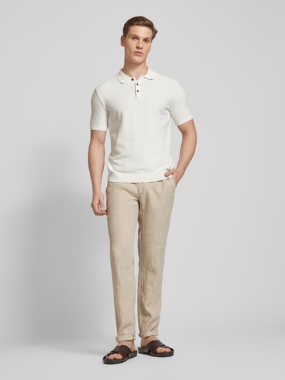 Brax Linnen broek met achterzakken Beige - 1