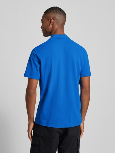 Napapijri Slim fit poloshirt met logostitching, model 'EAlIS' Koningsblauw - 5