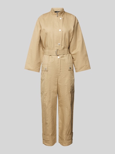 Weekend Max Mara Jumpsuit mit Stehkragen Modell 'FASTO' Beige 2