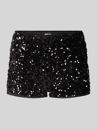 Gina Tricot Shorts mit Pailletten Modell 'Sequin' Black 2
