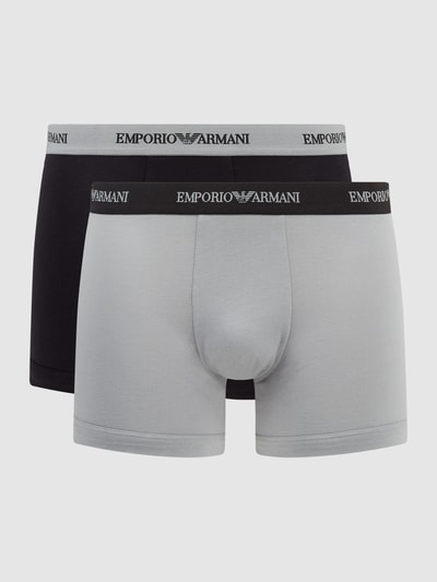 Emporio Armani Trunks aus Baumwoll-Mix mit elastischem Logo-Bund Black 1