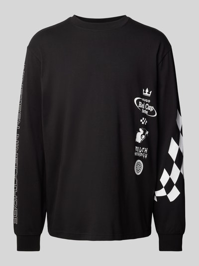 HUGO Sweatshirt mit Motiv-Print Modell 'Dasino' Black 2