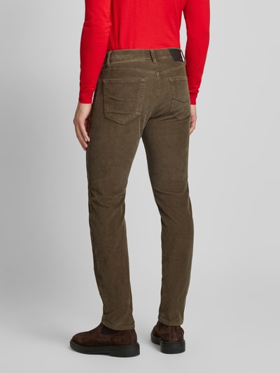 Pierre Cardin Tapered fit corduroy broek, model 'Lyon' Middenbruin - 5