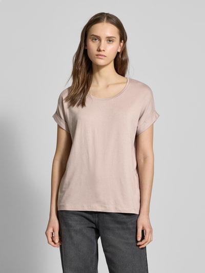 Only Regular fit T-shirt met viscose, model 'MOSTER' Taupe - 4