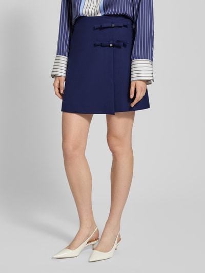 HUGO Minirok in wikkellook, model 'Ralime' Marineblauw - 4