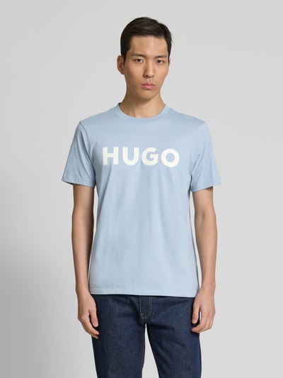 HUGO T-Shirt mit Label-Print Modell 'DULIVIO' Sky 4