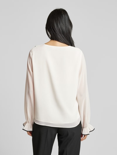 s.Oliver BLACK LABEL Regular fit blouse met volants Offwhite - 5